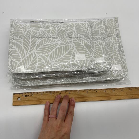 Periea Set of 3 Purse Organizers with Gift Bags Grey Leaves - Picture 9 of 10